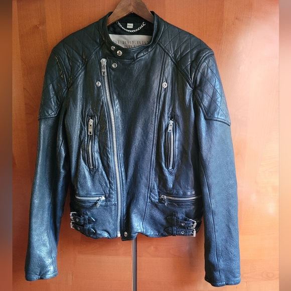 🆕 Burberry Brit Moto Lether Jacket - Picture 1 of 13